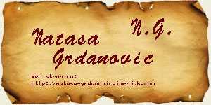 Nataša Grdanović vizit kartica